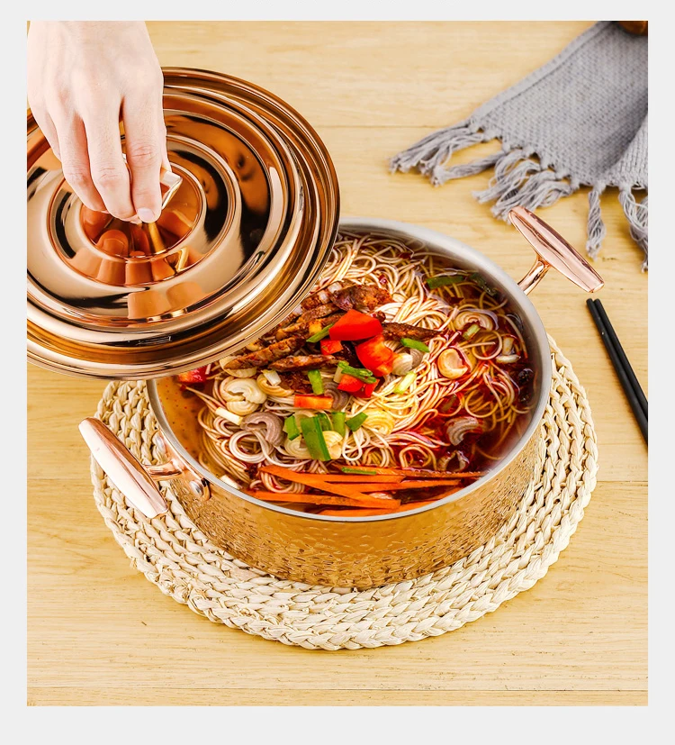 high class Hot conduct quick round party portable dining room 304stainless steel stewpot