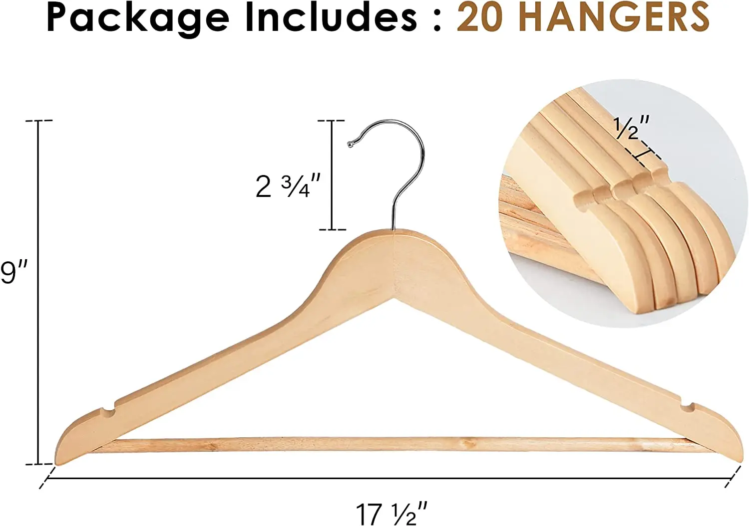 Wholesale high quality for suit shirt clothing stores custom wooden hangers