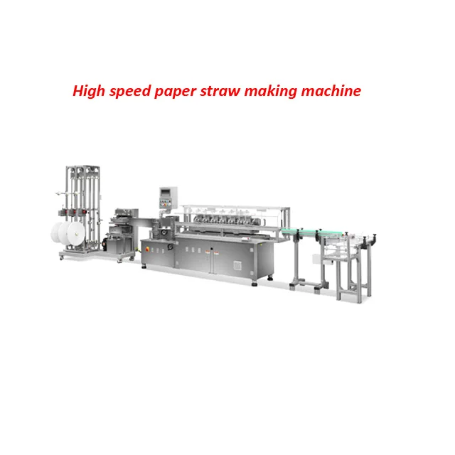 Automatic 80m/min paper drinking straw making machine with conveyor collecting system