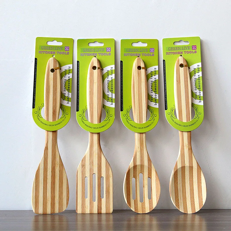 
Bamboo Tableware High End Press Plate Bamboo Measuring Spoon And High Quality Wooden Spoon 