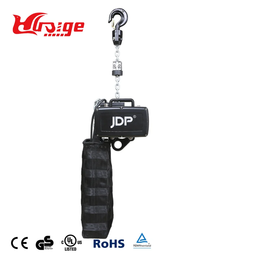 Простой водонепроницаемый цепной подъемник JDP 1 t с такелажным