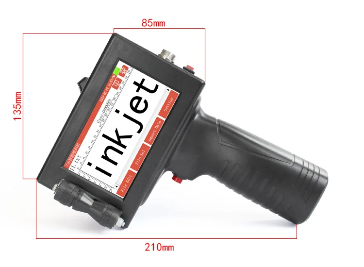 12.7mm height Fast Drying Easy Operate Hand Held Inkjet Printer/hand Jet Printing Machine