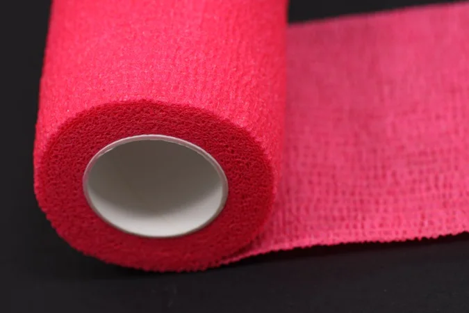CE manufacture wilko wrap self adhesive nylon latex silk gauze roller emergency red waist bandage