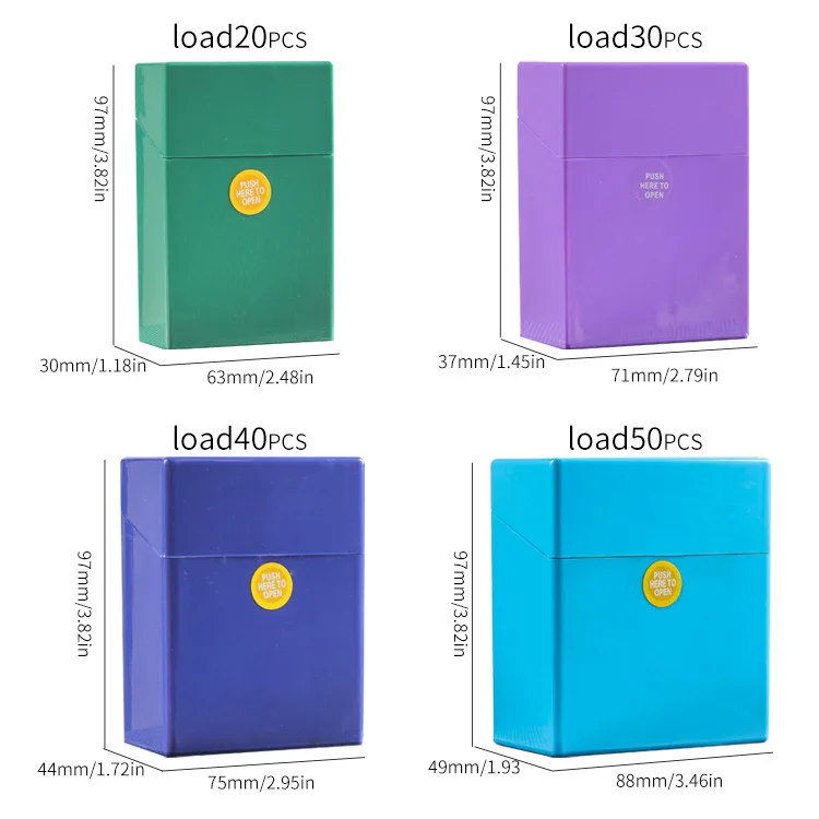 50-pack Large-capacity Cigarette Box With Creative Personality Rough Cigarette Storage Box sealed Plastic Cigarette case