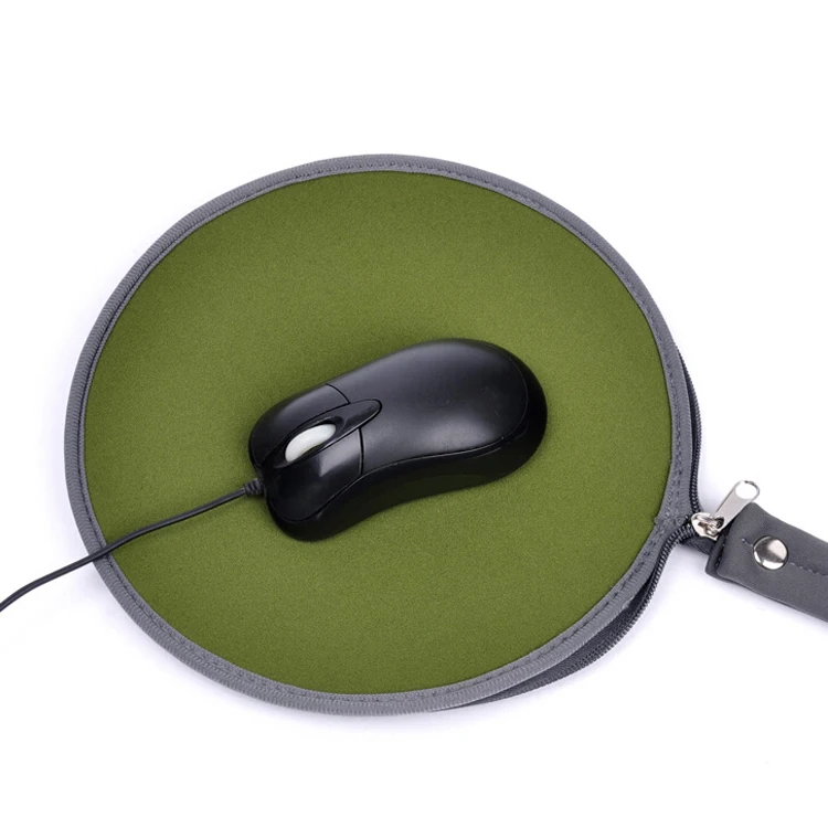 Unisex Neoprene Mouse Pad Zipper Personalized Design Ultimate Comfort Travel-friendly EVA Mouse Pad Bag Protect Carry Mouse Pad