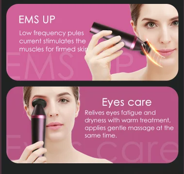 Wholesale Electric Household Beauty Massager for Face and Neck Lifting Hot & Cold Rf Ems Led Beauty Device how to massage face