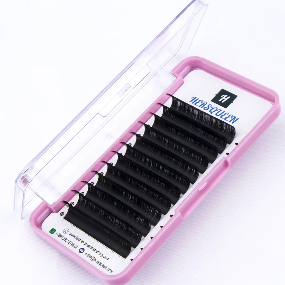 0.05 wipsy silk volume eyelash extension cashmere soft gorgeous volume lashes fluffy mega fans cashmere lash extension trays OEM