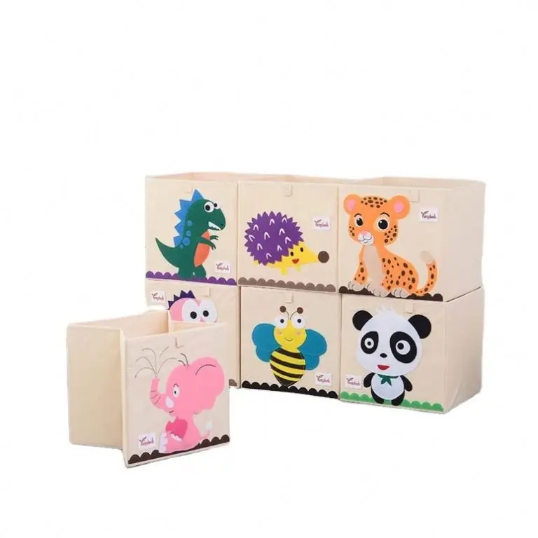 Hot Sale Kids Fabric Cube Box Toy Chest Organizer Box For Toys Kids
