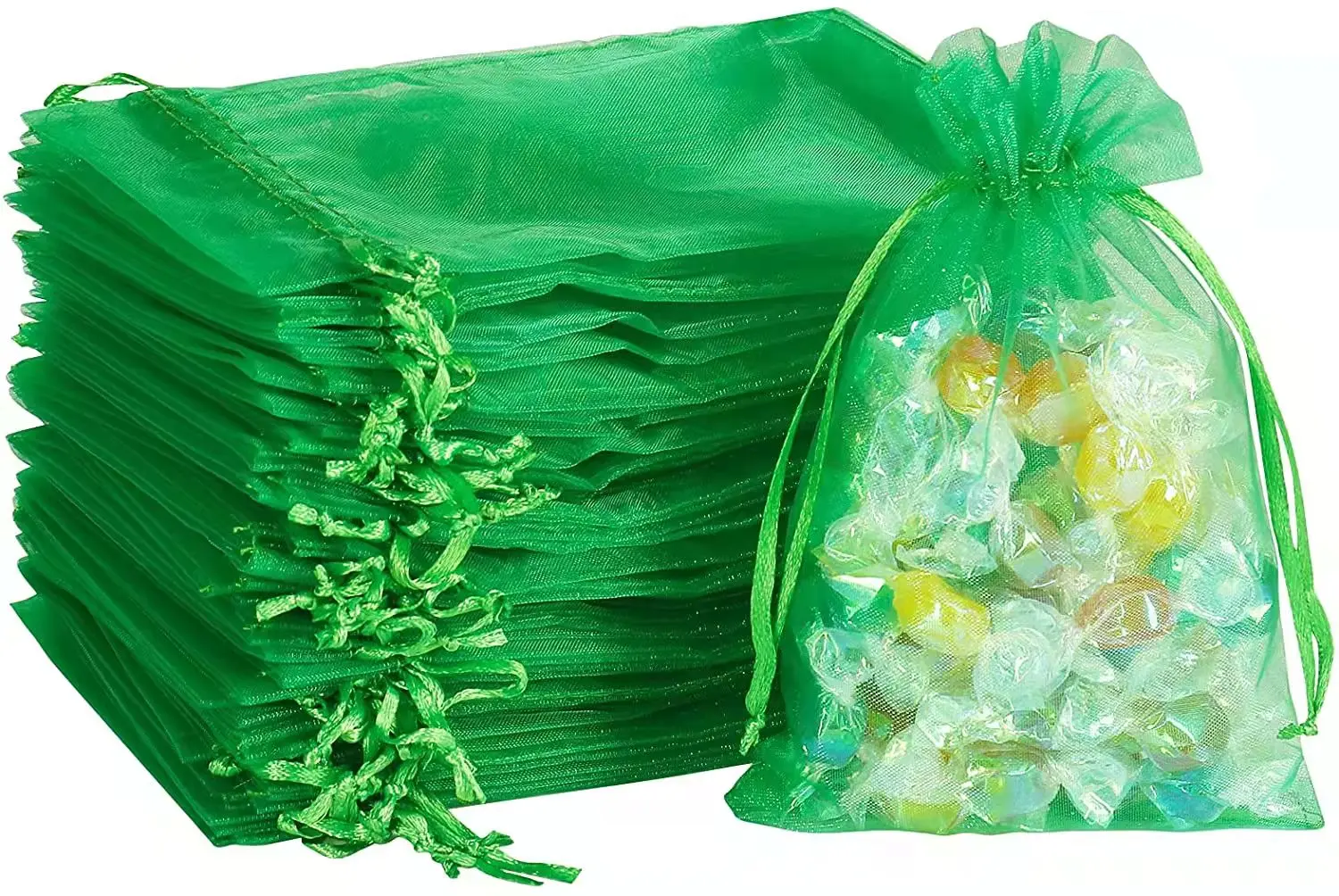 7* 9cm jewelry bag gift bag drawstring mesh Organza bag