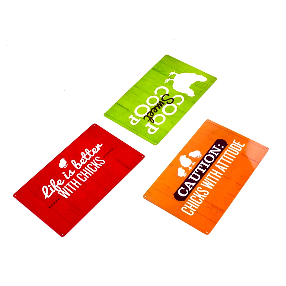 Metal Crafts For Home Decoration Metal Sign Animal Pattern Tin Sign Kid Children Letter Board Learning Tin Signs