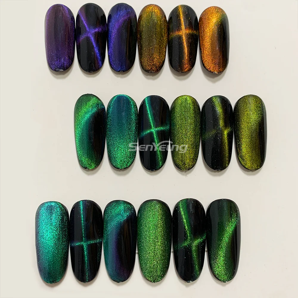 Variety of Style Chrome Chameleon Magnetic Cat Eye Powder Using for Nail Art