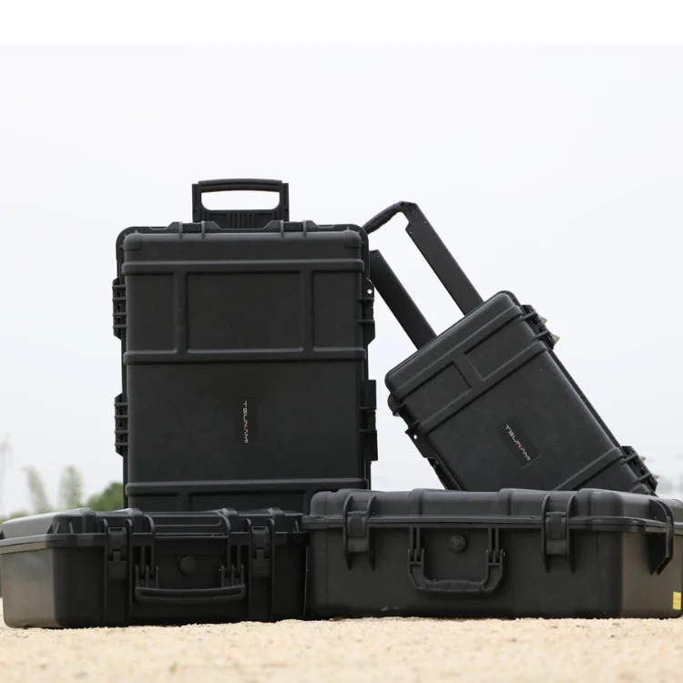 Heavy Duty Outdoor Hunting Travel Case Waterproof Long Plastic Hard Carry Gun Case with Foam Handle