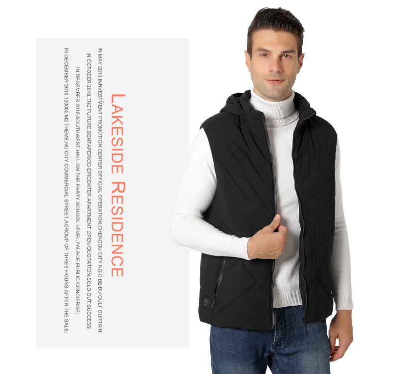 HOT Winter Heating vest Washable Charging Temperature Control Outdoor Camping Hiking biker leather vest usb heated vest