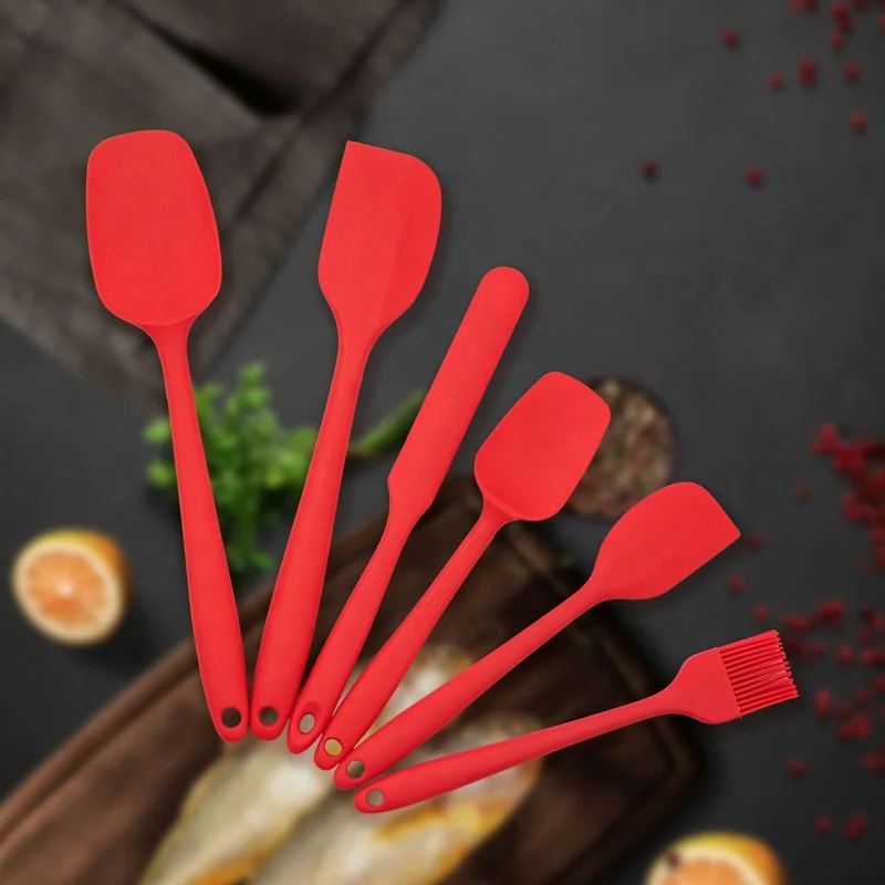 Hot Selling 6 pcs Silicone Kitchen Accessories Kitchenware Cooking Tools Storage Holder Kitchen Utensils Set