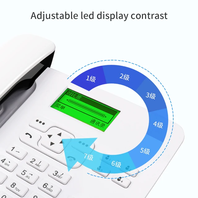 Hot Sales Home Office Use  Sim Card 2G GSM SMS FM Color Screen MP3 Cordless Telephone Fixed Wireless Phone