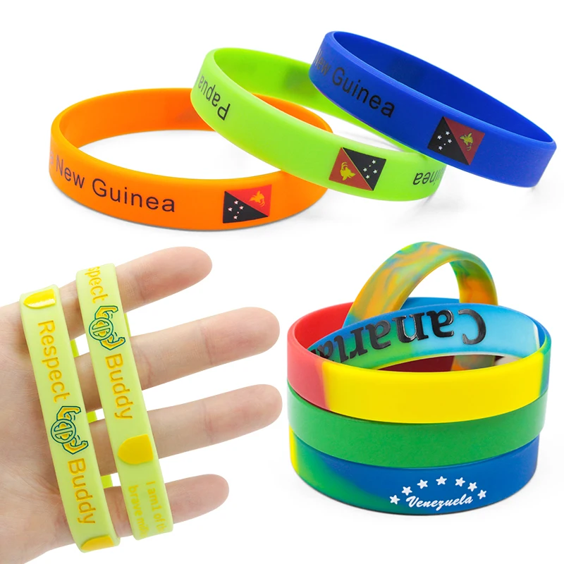 Wholesale Customizable Silicone Access Bracelet Glow In Dark Silicone Embossed Wristband Cheap Wrist Bands For Festival Events
