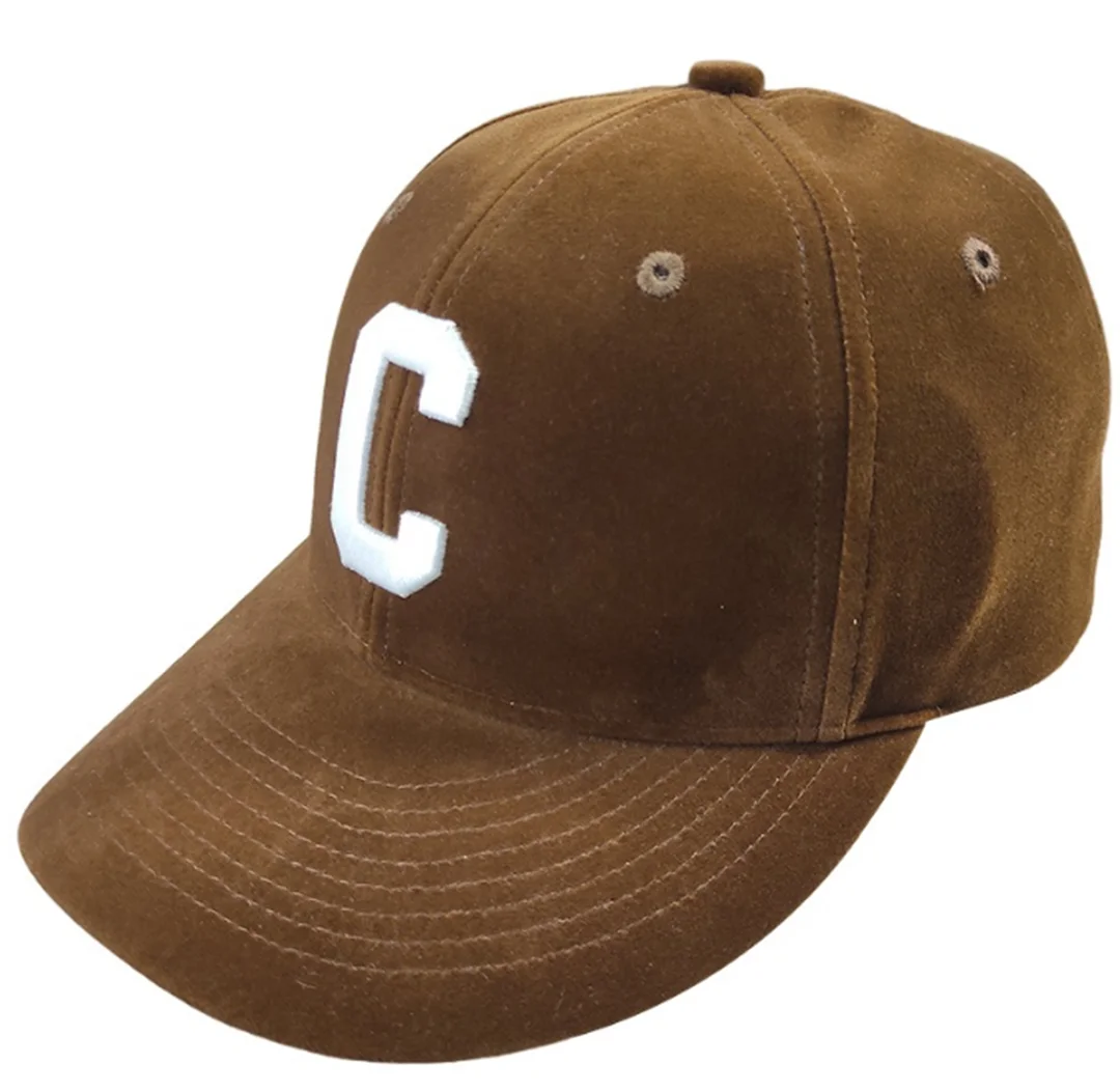 Custom brown wool faux fur deerskin baseball cap for winter multi color baseball cap