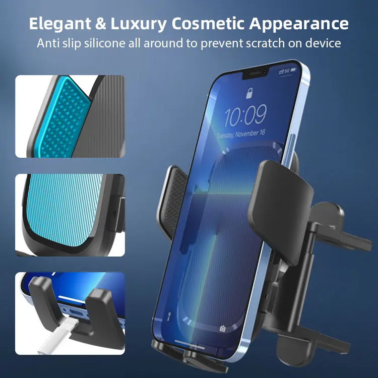 Newest Design Round AC Air Vent Car Phone Holder Flexible Car Mount Mobile Phone Stand For Car Holder