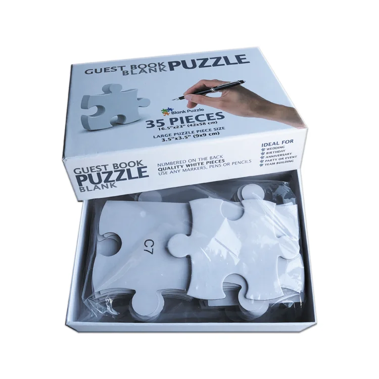 custom 35 pieces random cut blank jigsaw puzzle