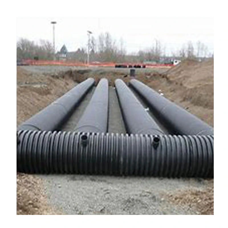 HDPE material black plastic drain culvert 2 4 inches HDPE Twin Wall Corrugated Tubes for Subsoil Drainage sewage pipe