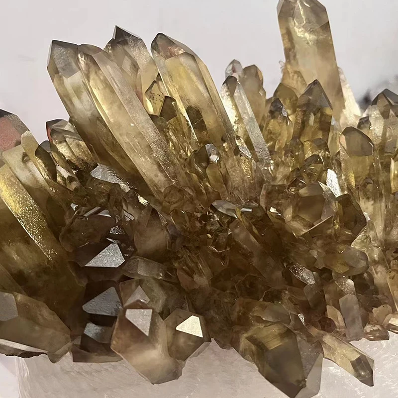 High Quality Natural Yellow Quartz Crystal Clusters Large Smoky Citrine Cluster Crystal Stone Cluster