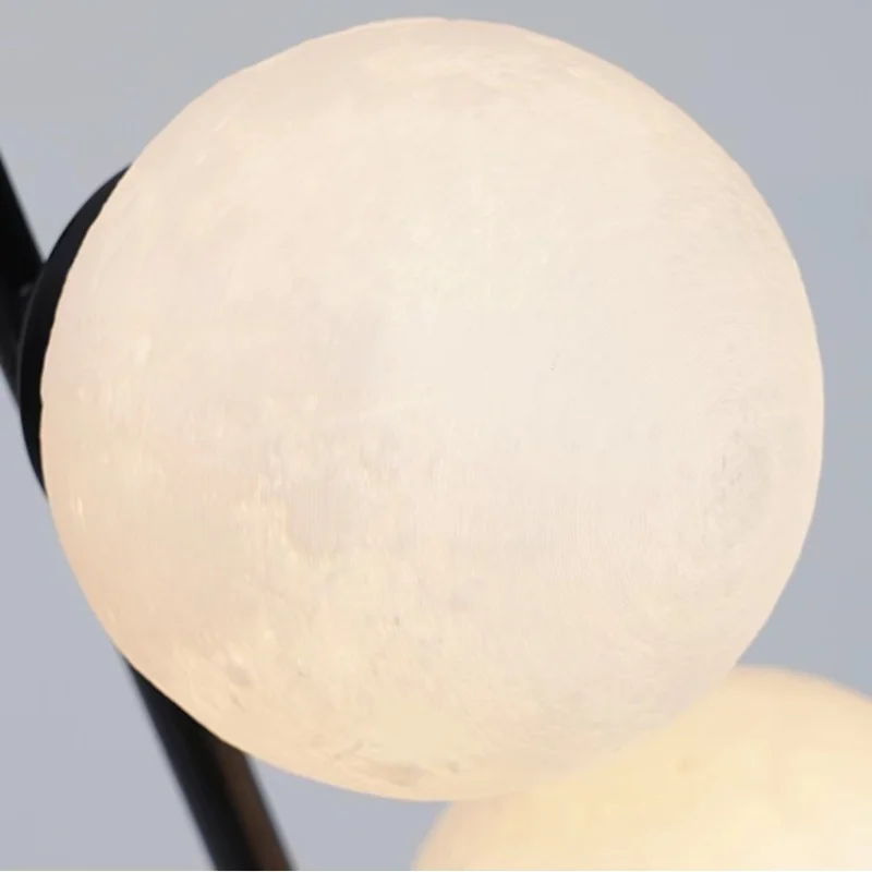 Black Three Moon Standing Floor Light Nordic Floor Lamps for Living Room Decor Modern Minimalist Bedroom Sofa LED Floor Lights