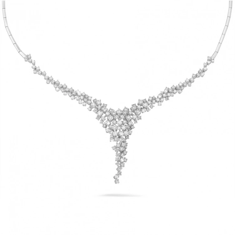 2020 Factory sale diamond necklace 925 sterling silver jewelry diamond initial necklace women jewelry