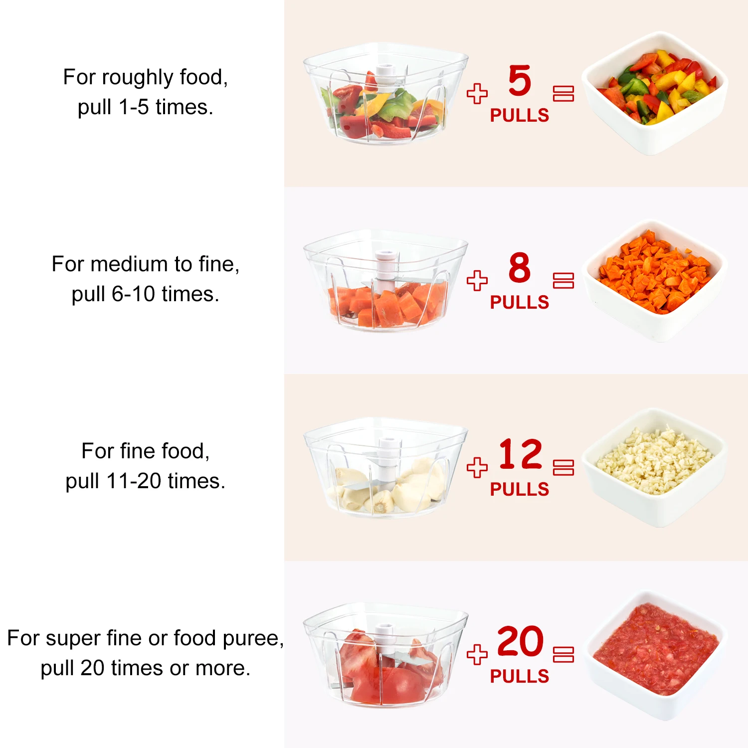 mini potato tomato food chilli slap chopper hand pulling kids food chopper