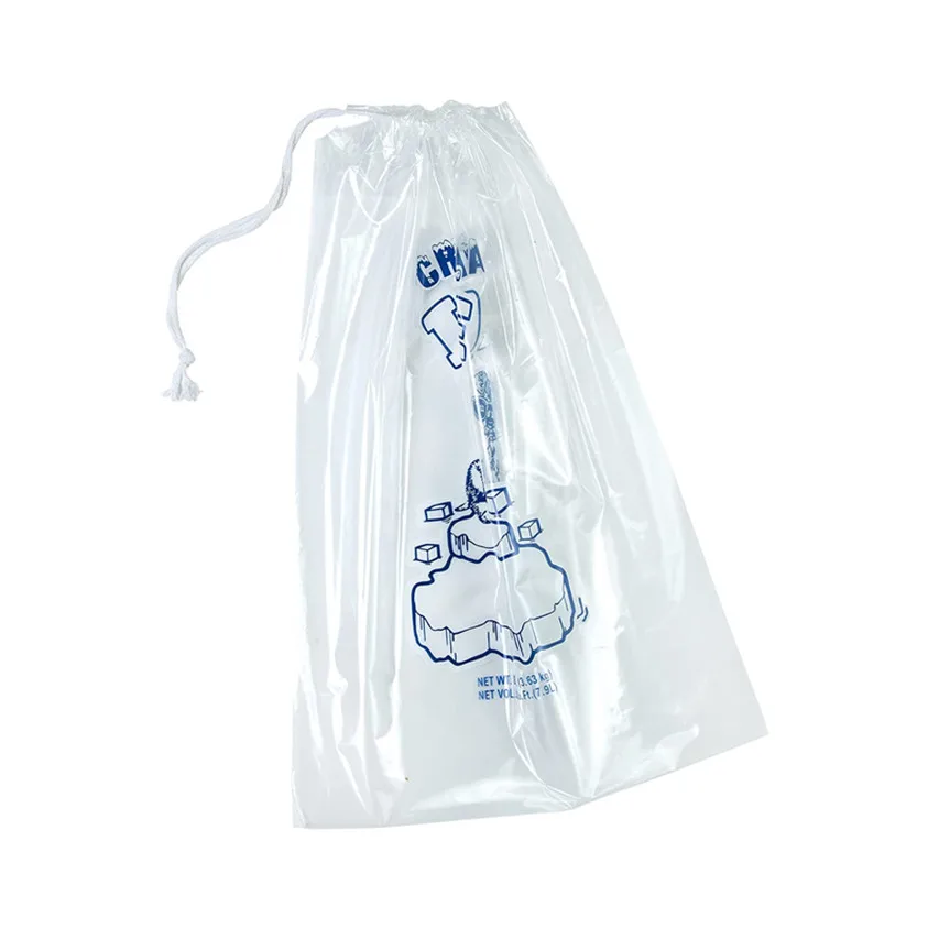 Food Grade Safe Plastic Ice Bags with Drawstring Puncture Proof Thicker Ice Bag Drawstring Closure Durable Ice Bags