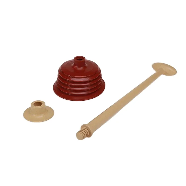 Bathroom toilet spring type long handle plastic toilet pump plunger