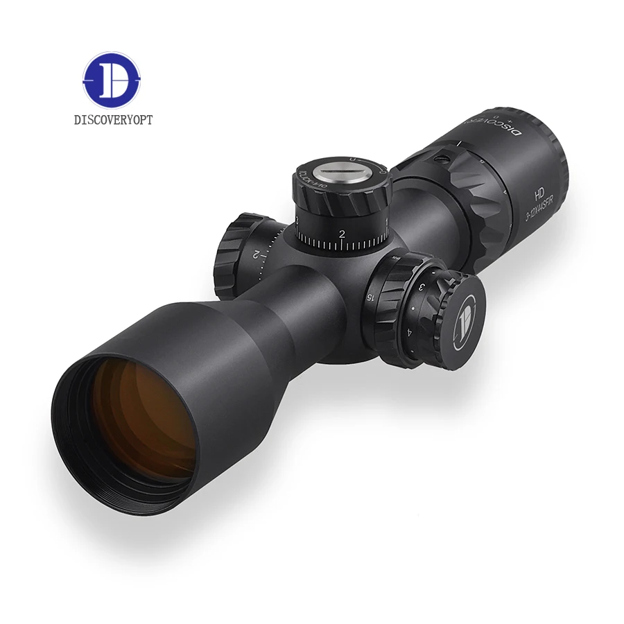 Discovery Optics Scope 3-12 FFP Ultra Short 240mm Optical Scope with 1/10 1cm Adjust with 10 Yards Side Focus Scopes