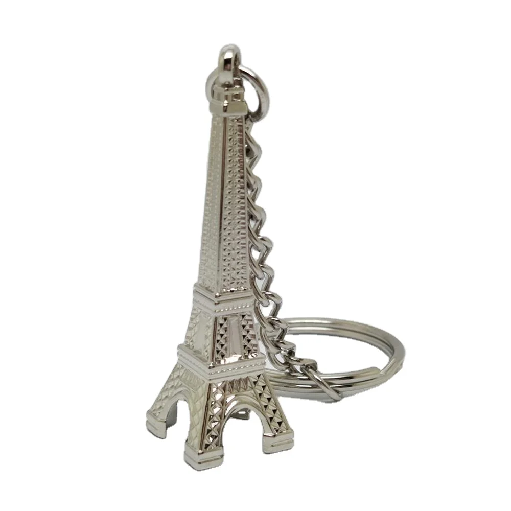 Personalized 3D Design tour Paris eiffel tower keychain for souvenir key fob