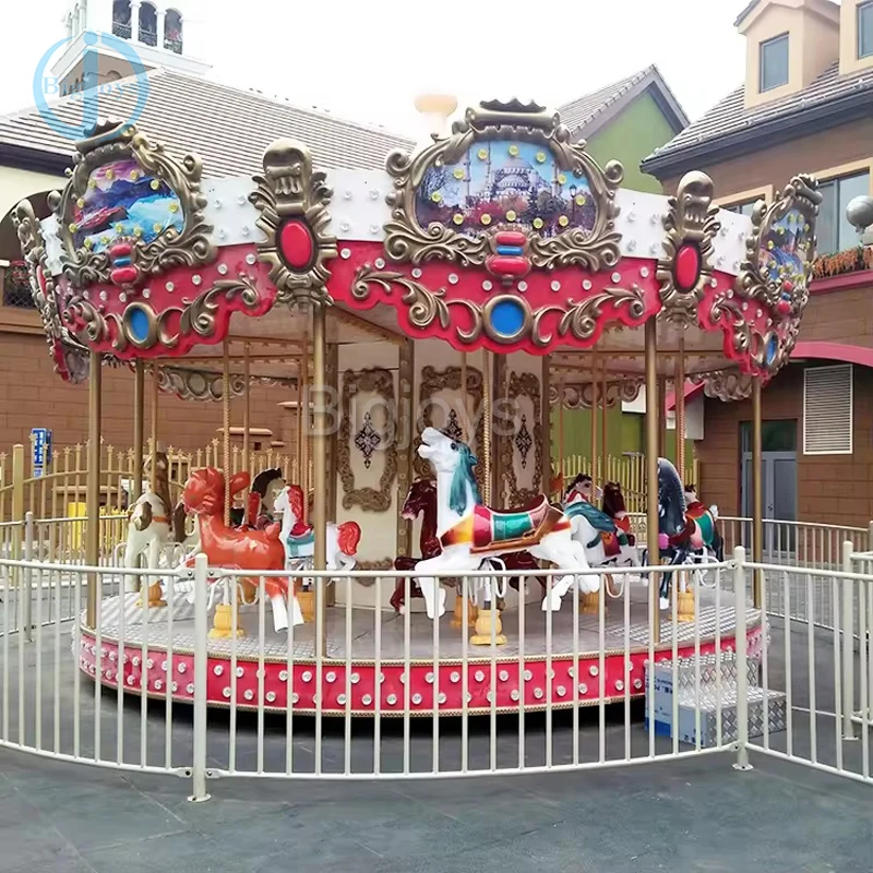 New design Professional Manufacturer Color Outdoor Kids Carousel Rides Luxury Carousel Horse