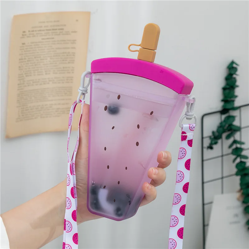 hot selling girls gifts portable creative plastic ice popsicle water bottle,kids girl cute ice plastic bottle