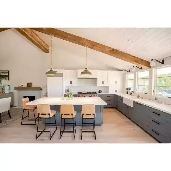 AisDecor Professional Design Team Fast Service UK Style White Inset Solid Wood Kitchen Cabinet