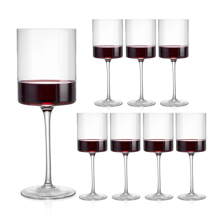 wholesale Hand Blown Elegant Champagne Glasses Unique Gift Unique Modern Cylinder Shape for Birthday Wedding Anniversary