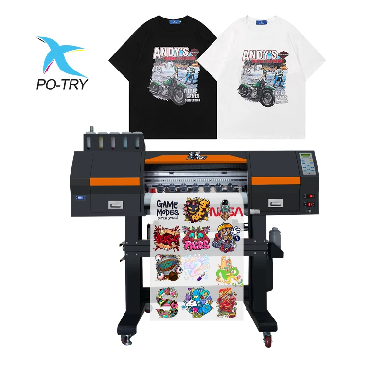 POTRY 4720 xp600 2 Printhead i3200 A2 30cm A3 60cm heat transfer DTF digital direct to film printer