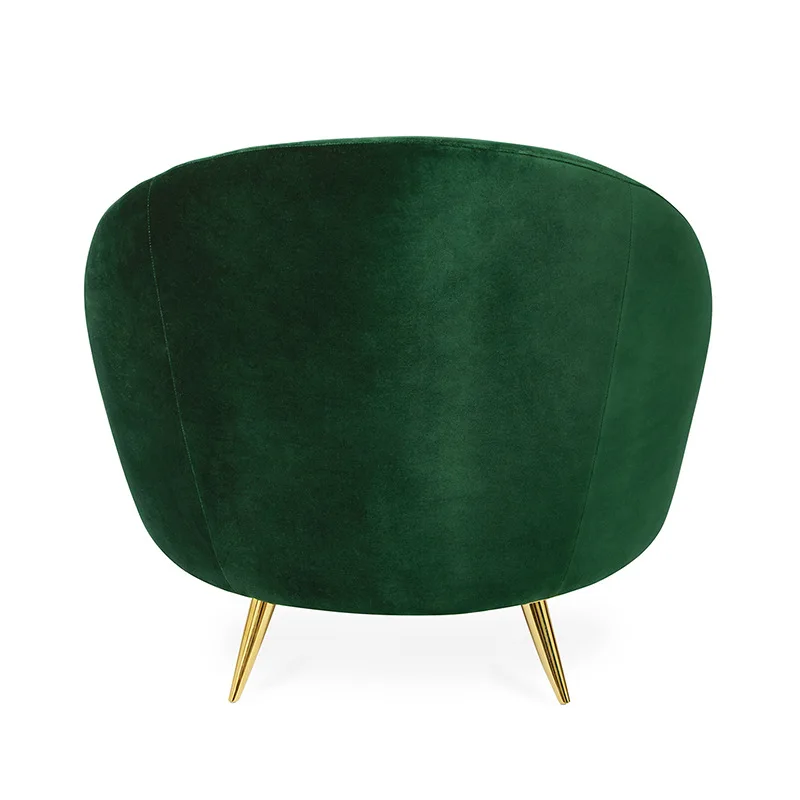 Contemporary Velvet Accent Fabric Upholstery Chairs Single  Sofa Chairs For Living Room fabric egg shaped recliner leisure chair