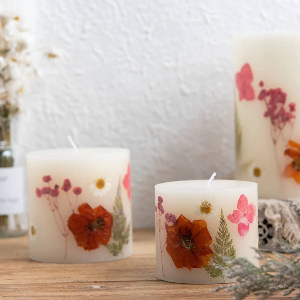 Paraffin pillar candle interior home accessories decoration