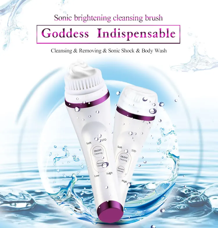 3 In1 Multifunction Electric Face Skin Care Massage Good Price Ultrasonic Facial Cleansing Brush
