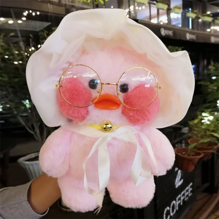 Kawaii Hyaluronic Acid Duck Stuffed Soft Lalafanfan Pink Mimi Duck Plush Toys