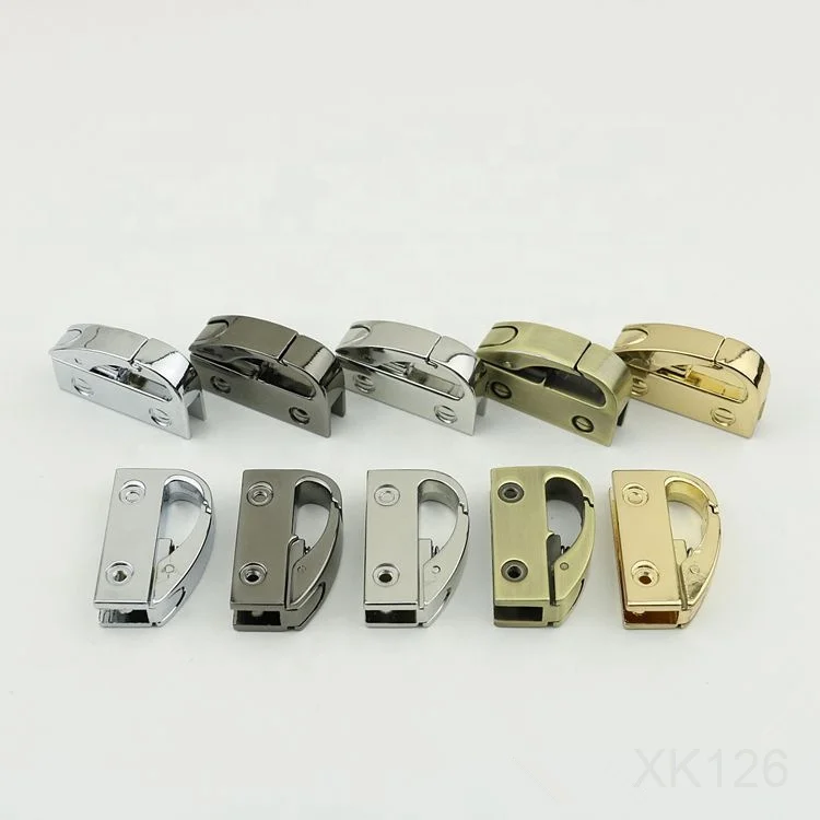 Factory supply bag accessories high quality zinc alloy 7.5mm small metal side hook bag side clip buckle