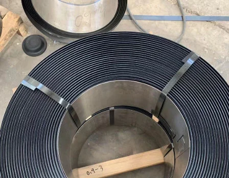 Galvanized/blue/black Painted Packing Steel Strapping Band Oscillated Wound Black Waxed Metal Strapping