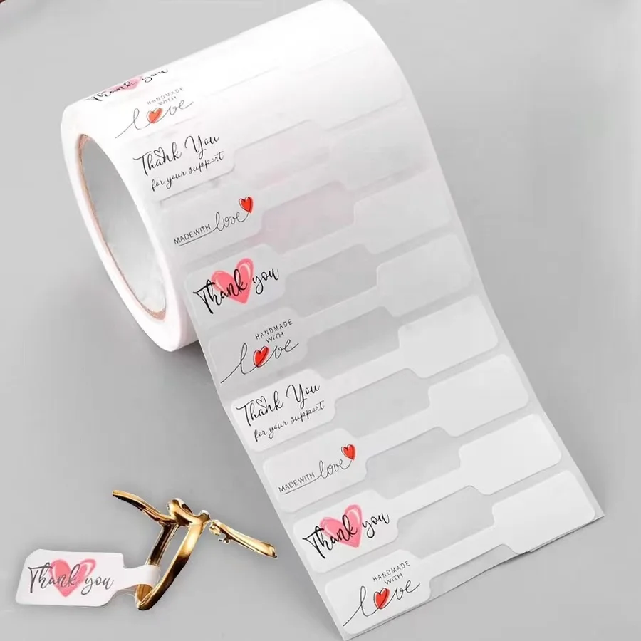 500PCS/Roll Custom Printable Jewellery Price Labels Stickers Jewellery Label Sticker Price With Your Design Label