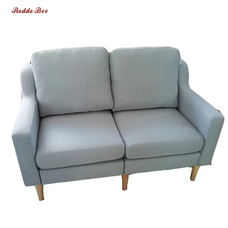 Fashionable modern small wooden sofa set design, KD fabric cover sofa furniture L001