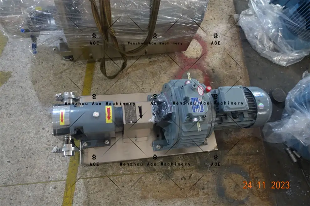 Ace High-Viscosity Self-Priming Ice Cream Chocolate Sauce Jam Liquid Transfer Rotor High Viscosity Honey Lobe Pump With Hand Car