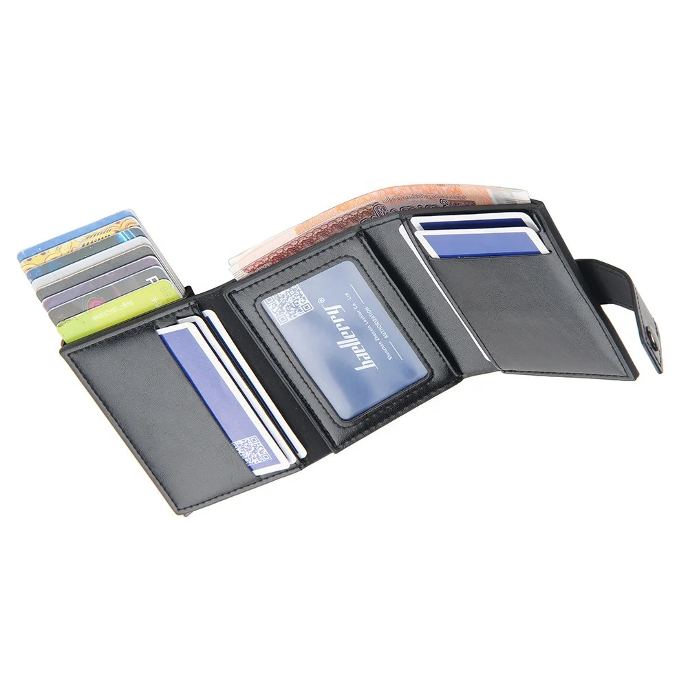 Men aluminum box credit card holder Mens Slim Wallet RFID Blocking Bifold Credit Card Holder for Men