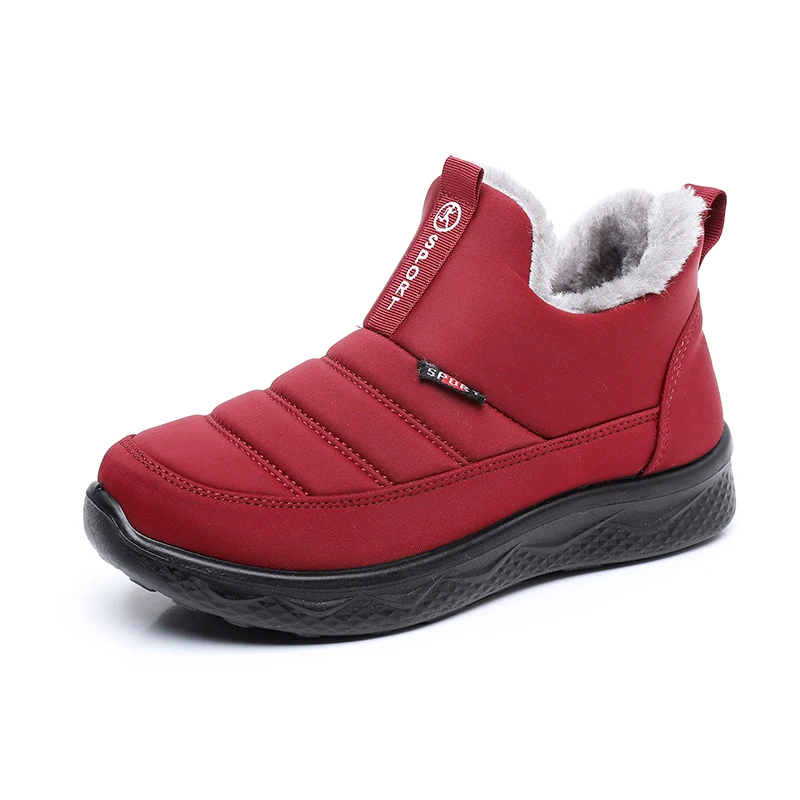 2021-Warm winter cotton shoes for women with cashmere old Beijing cloth shoes old snow boots soft sole non-slip mother shoes