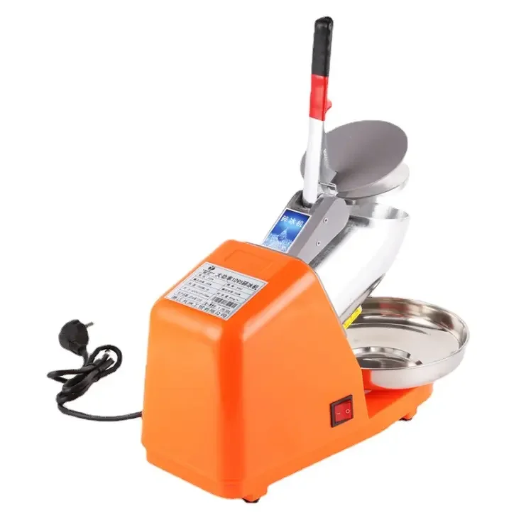 Commercial portable Snow Cone Maker Powerful Block Ice Shaver Machine stainless steel Electric Ice Crusher Machine