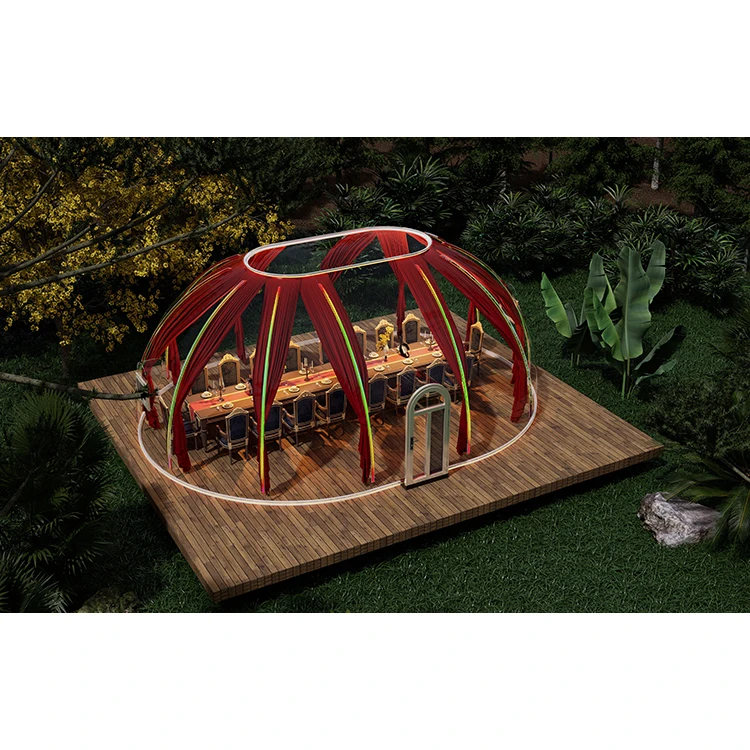 Недорогой геодезический отель полностью прозрачный Купольный дом сборный пузырьковый поликарбонатный